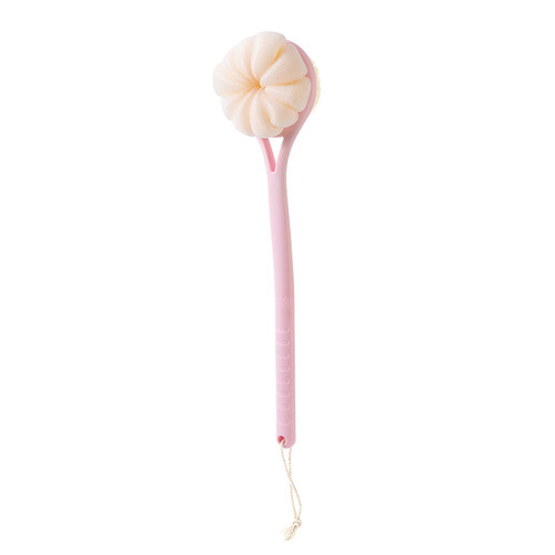 Long handle bath brush, soft bristles, two-in-one bath brush, back rub brush, double-sided brush, bathroom bath brush, bath ball, bath artifact
