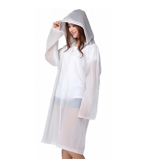 Non-Disposable Portable Adult Card Raincoat Wholesale Price Eva Poncho Outdoor Transparent One-Piece Kidsren's Raincoat