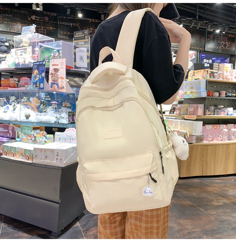 Schoolbag Women's Small Fresh Large Capacity Backpack for Primary and Secondary School Students Travel Durable Fashion All-match Backpack