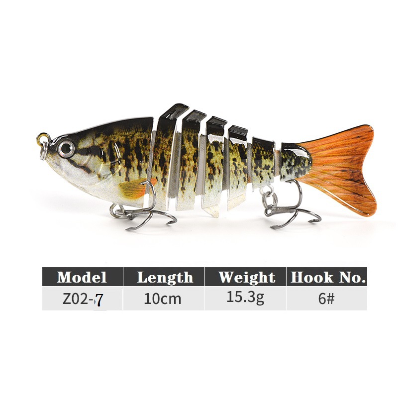 Multi Jointed Fishing Lures Hard Swibaits Fresh Water Bass Swimbait Tackle Gear