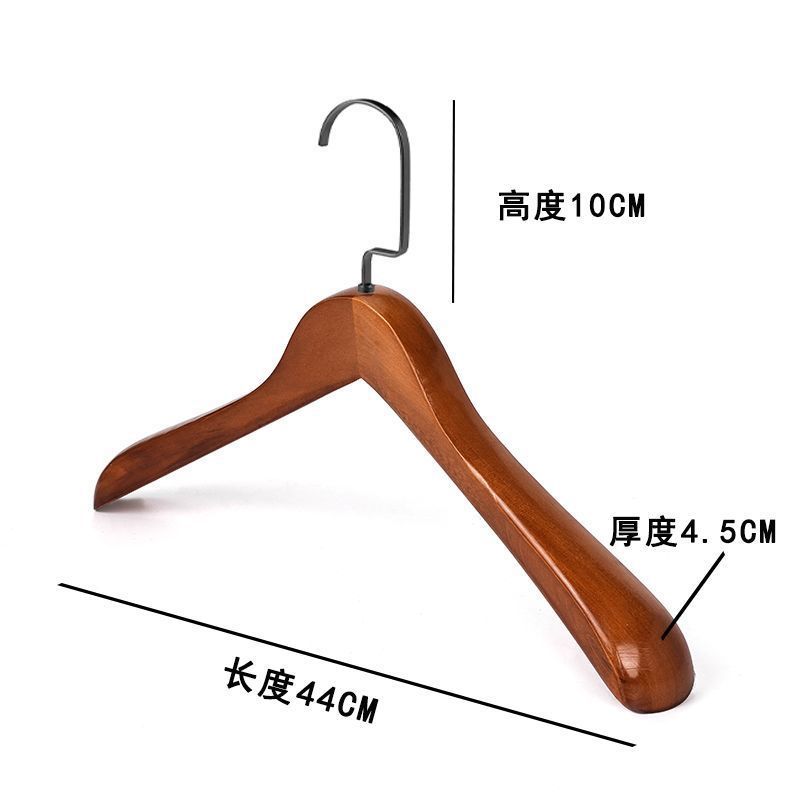 검정 후크 둥근 머리 두꺼운 남성용 옷걸이 ✓