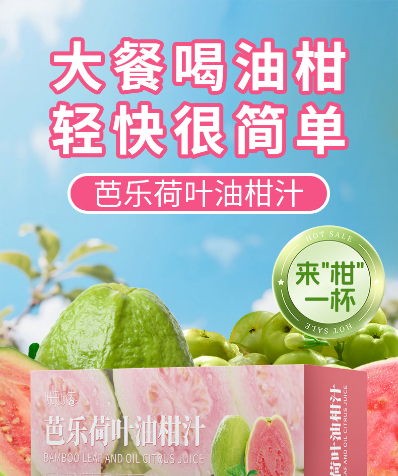Red Heart Guava Lotus Leaf Amla Concentrated Juice 70ml Fresh-Pressed Herbal Fruit Drink 30ml x 7 Sticks overview