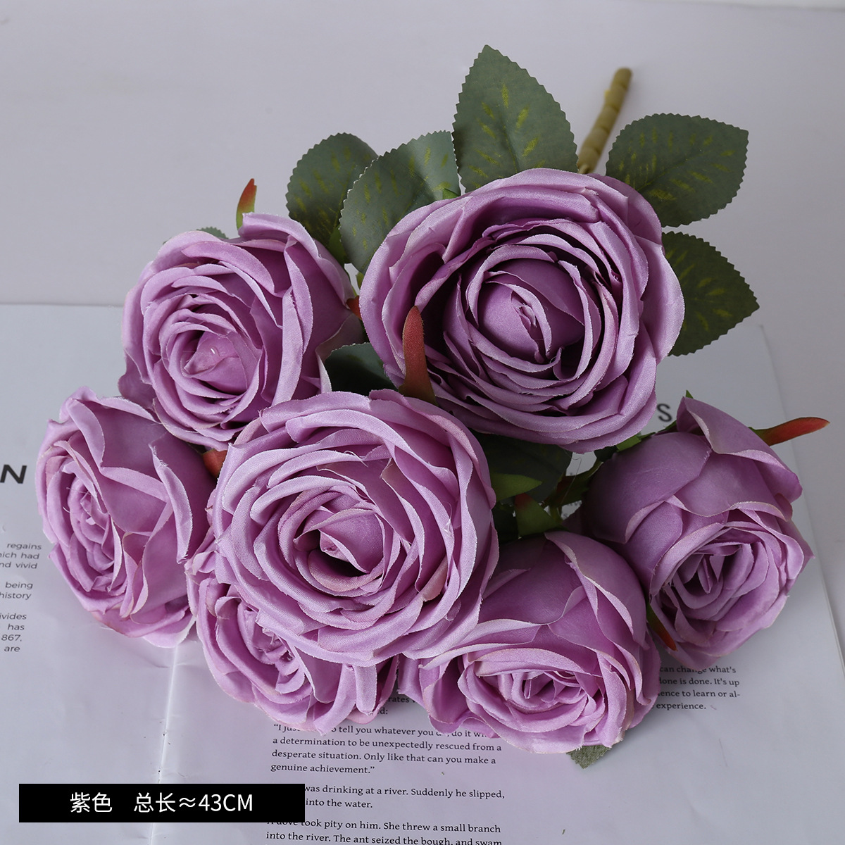 Simulación de 7 flores de la princesa Mei mano de la novia boda europea hotel auditorio decoración del hogar flores falsas