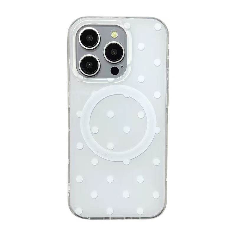 Coreano ins simple punto de onda para iphone16ProMax soporte plegable 14/15 funda para teléfono móvil Apple 13 mujer