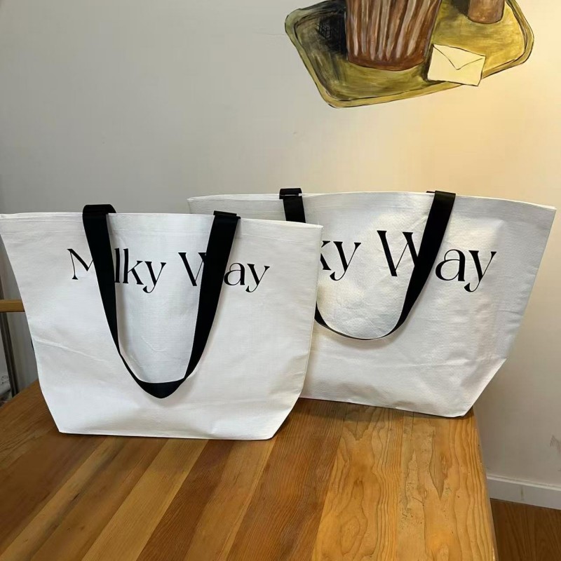 服装店绿色编织袋大袋子手提袋大容量购物袋环保包装袋定制高端|undefined