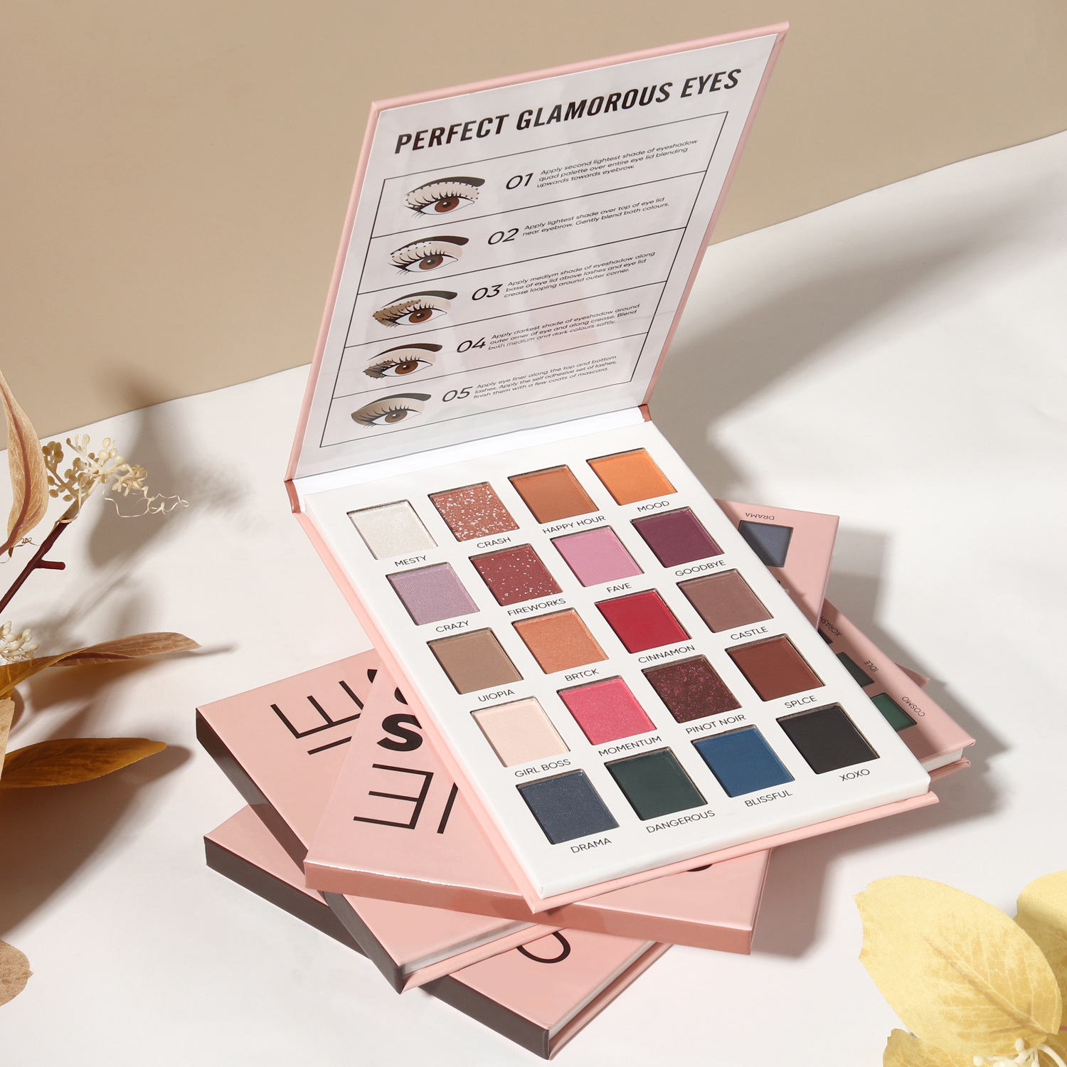 MISSYOUNG Cross-border 20-color eyeshadow palette, paper eyeshadow, pearlescent eye makeup, matte eyeshadow, Amazon undefined