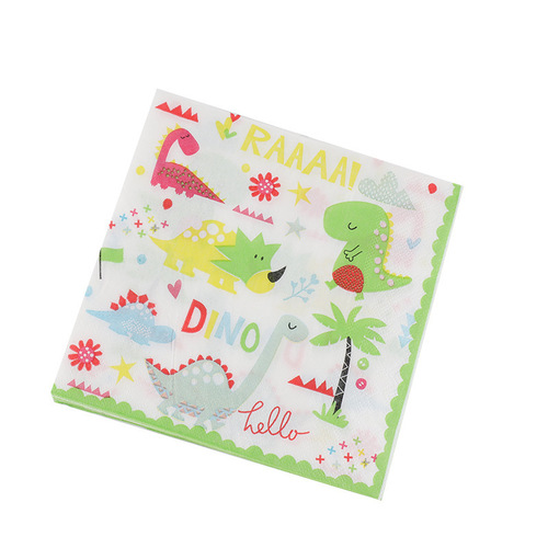 Cross-border New Products Pennant Paper Plate Popcorn Box Paper Hat Paper Cup Dinosaur Birthday Party Set Yiwu Factory