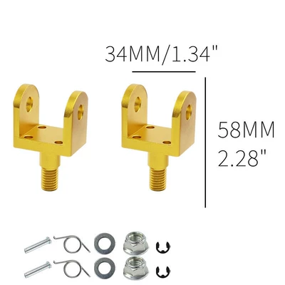 Motorcycle pedals Accessories Left and Right - yellow