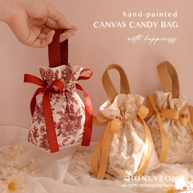 法式高级喜糖盒免折叠小众精致结婚喜糖袋网红欧式婚礼喜糖袋子