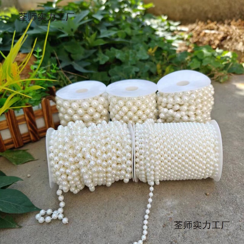 Wedding Pearl String Imitation Pearl Connected Bead Chain DIY Wedding Scene Decoration Pearl Curtain Scene Layout Material