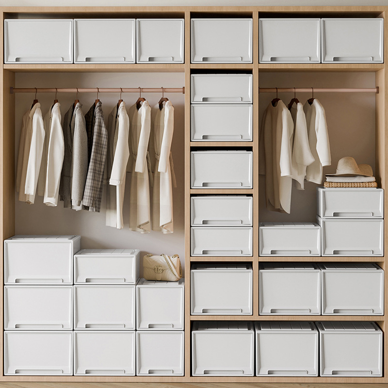 Yufa Thickened Drawer Storage Box Wholesale Storage Box Household Plastic Wardrobe Clothes Storage Drawer Storage Cabinet