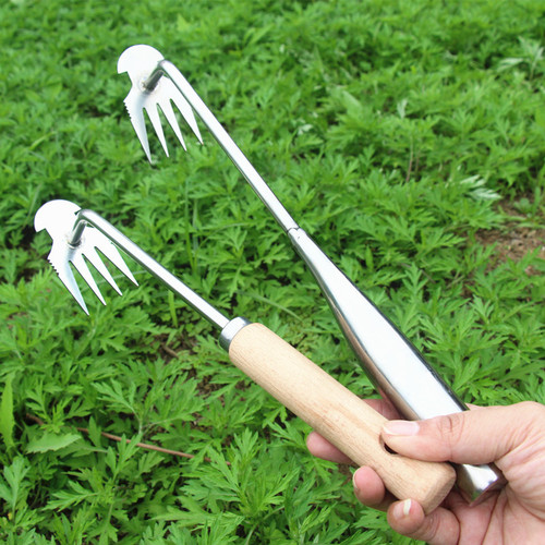 Weed pulling artifact rake small shovel weed puller wild vegetable gardening weeding tool hook grass stainless steel drafting seedling starter