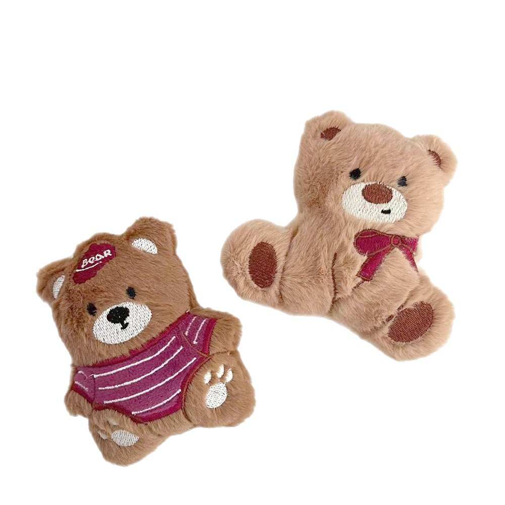 Pequeño oso colgante peluche pequeño oso broche zapatos gorros accesorios de ropa accesorios de dibujos animados muñeca diy accesorios colgante