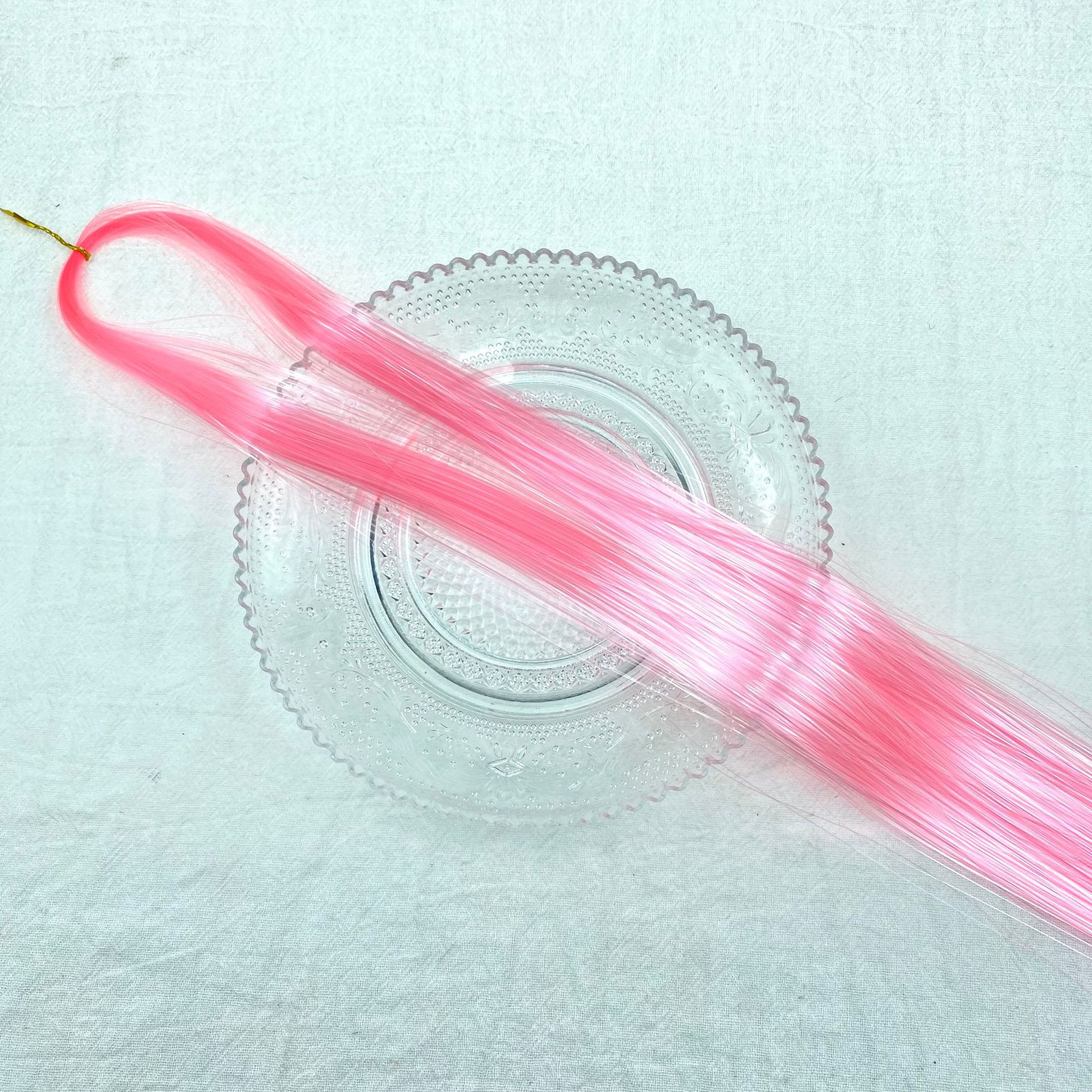 Extensiones transfronterizas de cabello tinselhair láser PET oro cabello conjunto de cabello de cebolla brillante peluca colorido fantasía