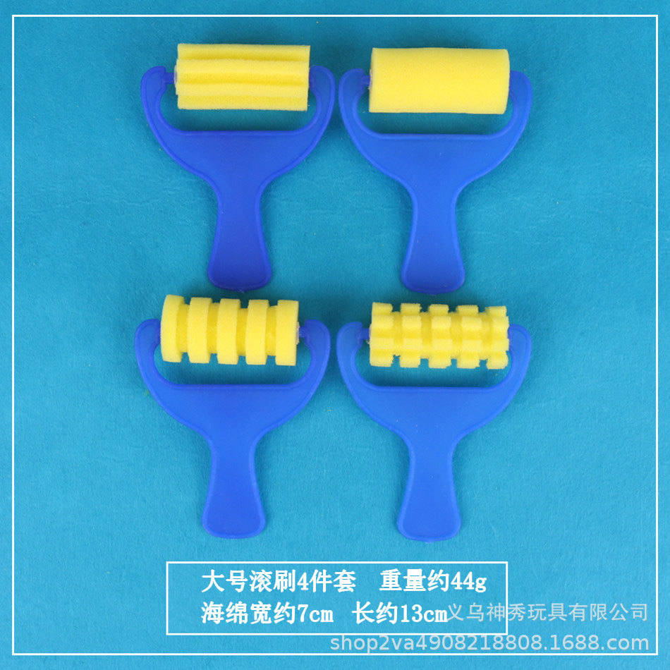 Esponja cepillo de pintura rodillo sello cepillo pintura educación temprana kindergarten área de arte graffiti herramienta material de pintura
