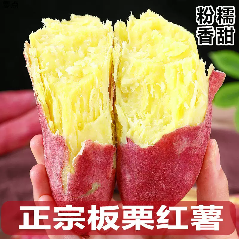 新挖板栗红薯甜糯软糯黄心番薯正宗农家地瓜新鲜无添加包邮跨境