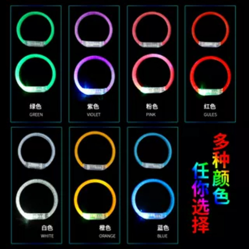 Brazalete luminoso electrónico al por mayor atmósfera de concierto pulsera fluorescente ayuda luz nocturna LED mezcla personalizada