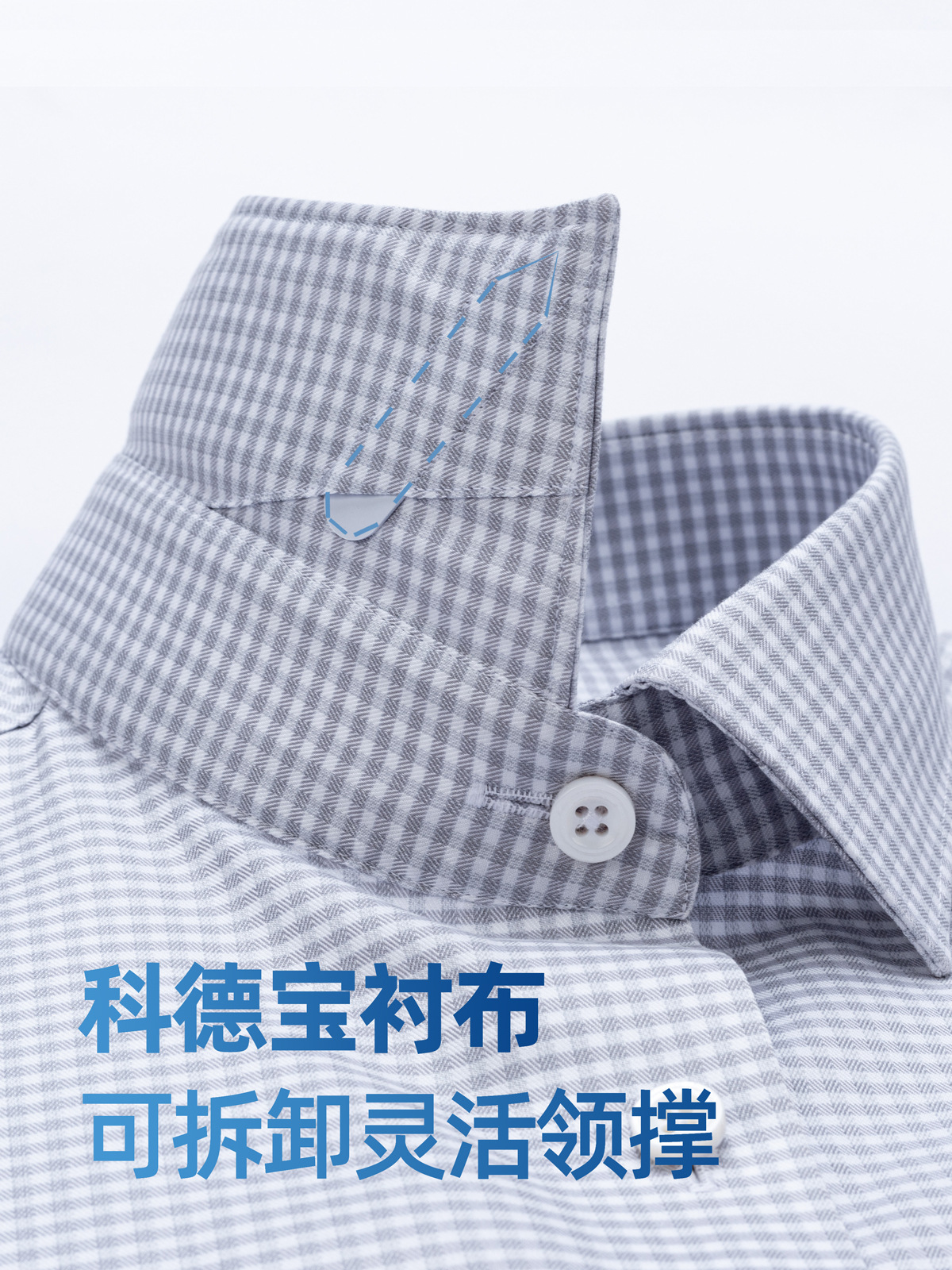 Camisas a cuadros grises para hombres de manga corta, 200 algodón DP sin quemar, camisa profesional de alta gama de negocios casuales