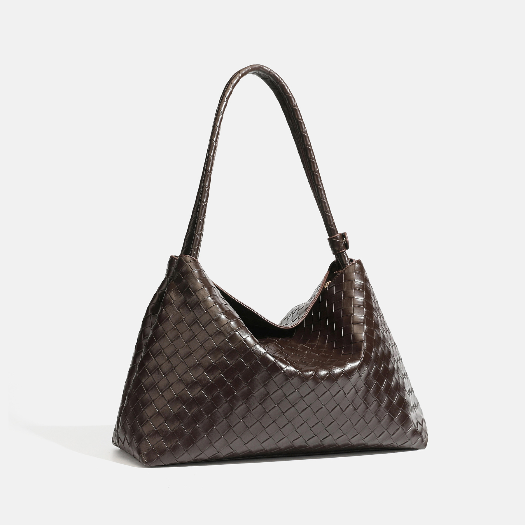 2026 Fall/Winter Niche Design Casual Woven Tote Bag, Commuting Large Capacity Vintage Shoulder Handbag, Underarm Bag
