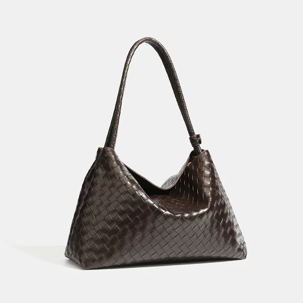 2026 Fall/Winter Niche Design Casual Woven Tote Bag, Commuting Large Capacity Vintage Shoulder Handbag, Underarm Bag