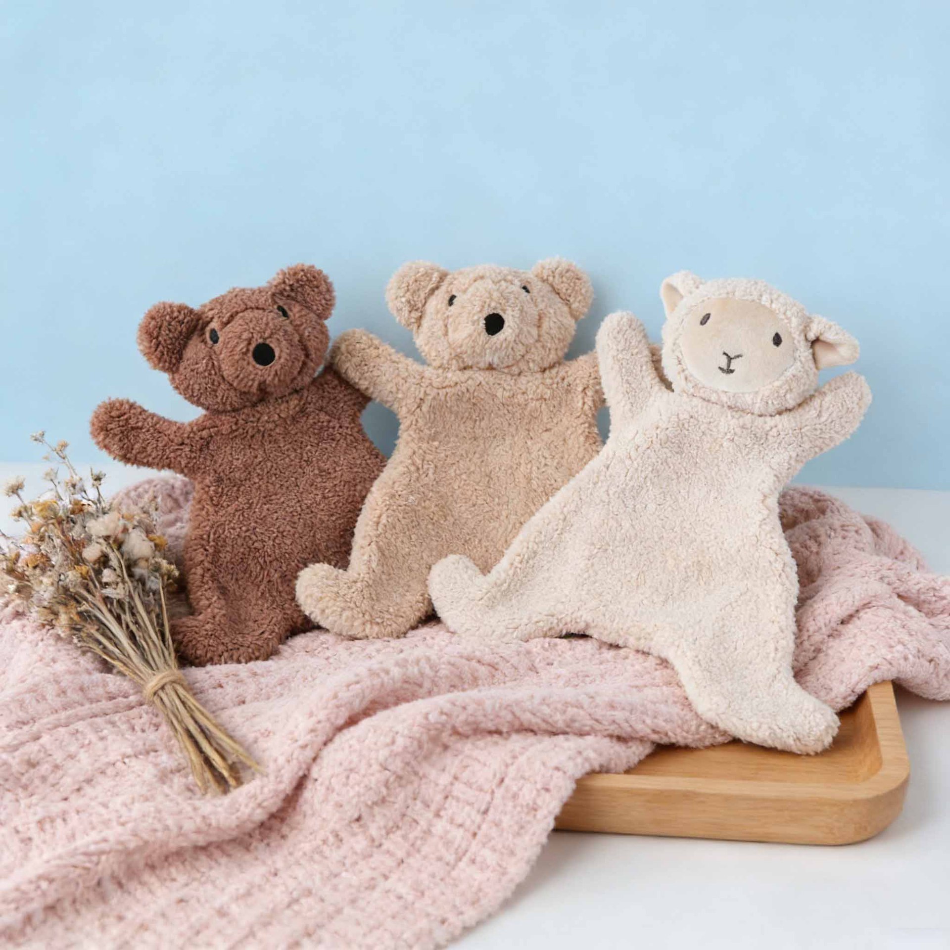 Hot-Selling Cross-Border In-Stock Teddy Bear Plush Toy, Soothing Gift for Babies, Sleep Aid Doll, Small Bear Doll