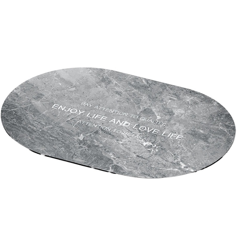 Semicírculo de barro de diatomeas alfombra de baño Baño Puerta de baño absorbente antideslizante alfombra de piso baño puerta de entrada