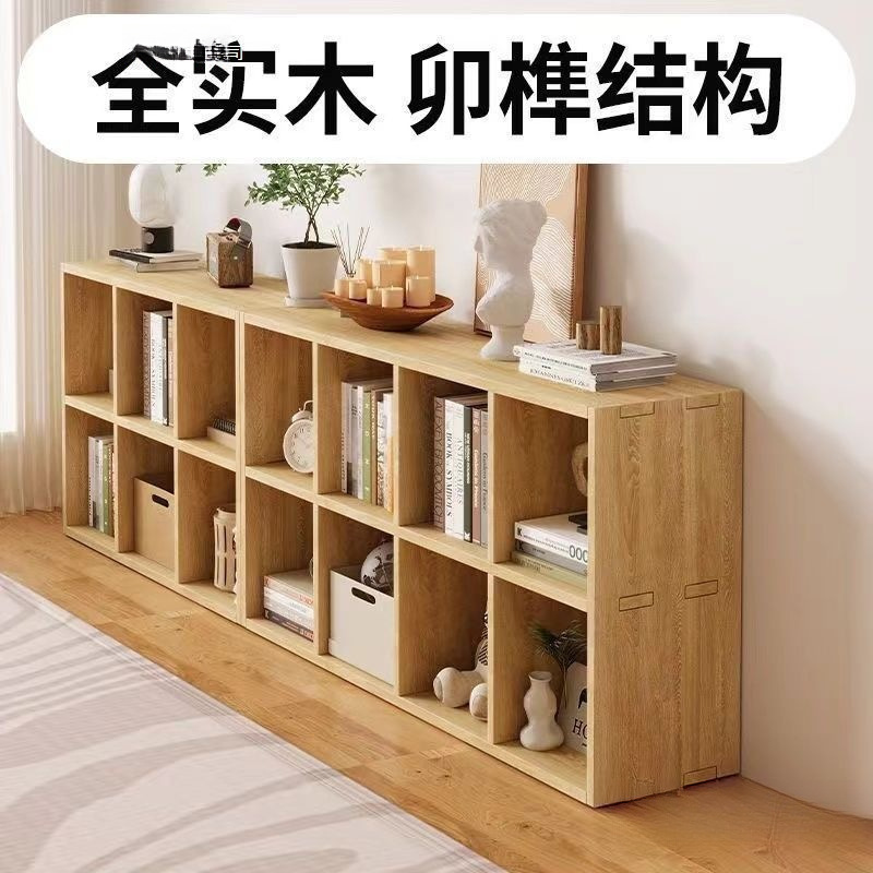 Children's Solid Wood Bookshelf Bookcase Storage Rack Floor-Standing Simple Storage Bedroom Kindergarten Storage Cabinet Bookcase Home