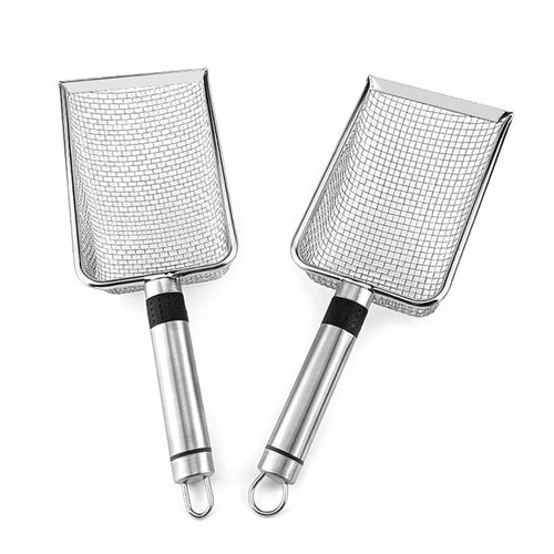 Stainless steel cat litter shovel large beach shovel waste picker litter box litter rake pet shovel for cats and dogs