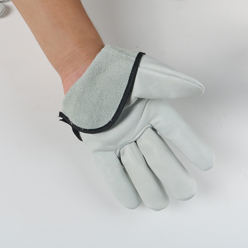 Guantes de conductor de piel de vaca guantes de protección laboral resistentes al desgaste guantes de soldadura eléctrica aislamiento térmico guantes de protección laboral fabricantes de muestras