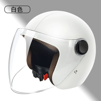 Dilang Winter Electric Vehicle Helmet for Women, Suitable for All Seasons, Sun Protection, Battery Motorcycle Riding Safety Helmet, Protective Gear (Motosiklet kaskı (dəbilqə)) - white