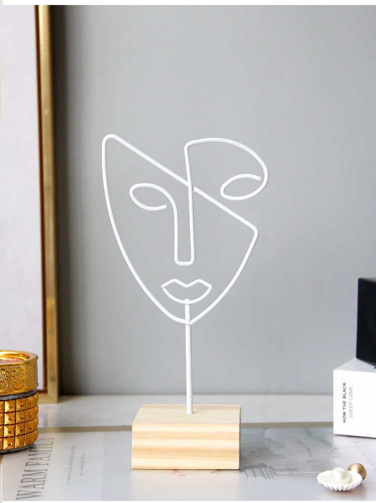 180g Weight Jewelry Rack Classification 1 Piece Quantity Iron Material Human Face Pattern Nordic Style, Modern Style Style Nordic Style Modern Style Human Face Iron Jewelry Rack 4