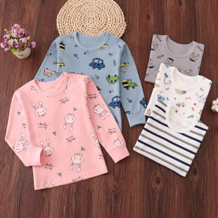 Boneless children's thermal underwear Baby Cotton Close-fitting autumn clothes Boys single clothes Girls base coat cotton pajamas