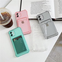 Simple transparent card suitable for iphone15pro apple 11/13 mobile phone case xmax all-inclusive soft 14pro female