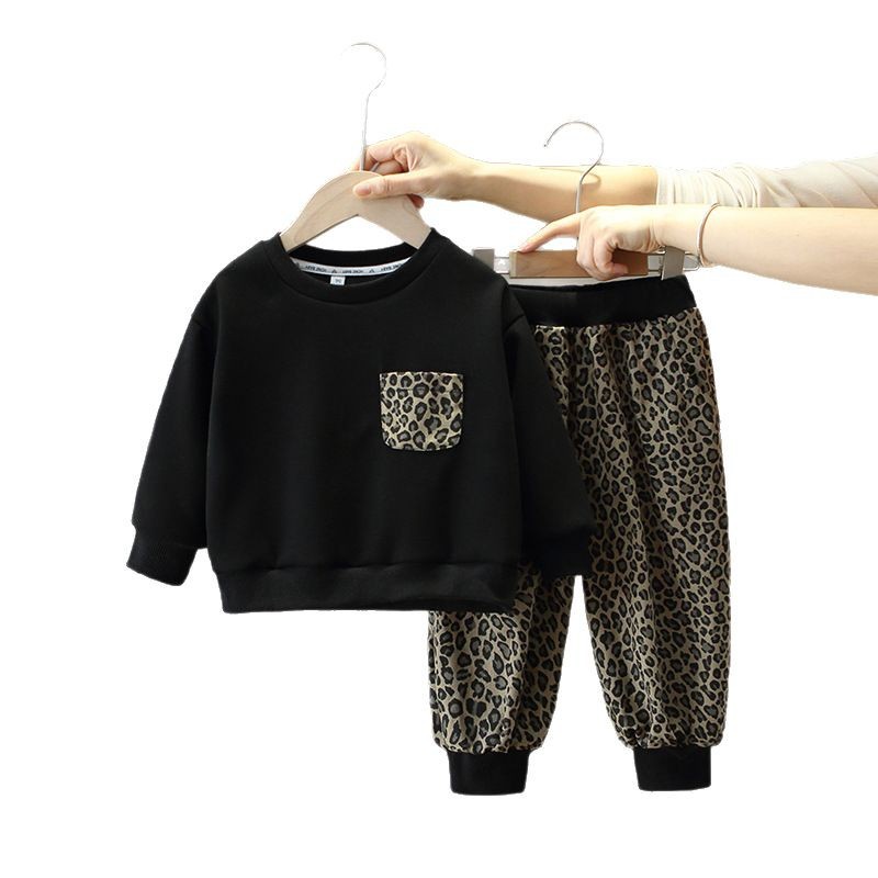 7723 trajes de primavera y otoño para niños 2025 nuevo suéter de moda para niños de dos piezas ropa de primavera para bebés de moda