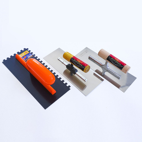 Manufacturer wholesale mud trowel stainless steel trowel bricklayer square wooden handle trowel wooden handle sun angle trowel