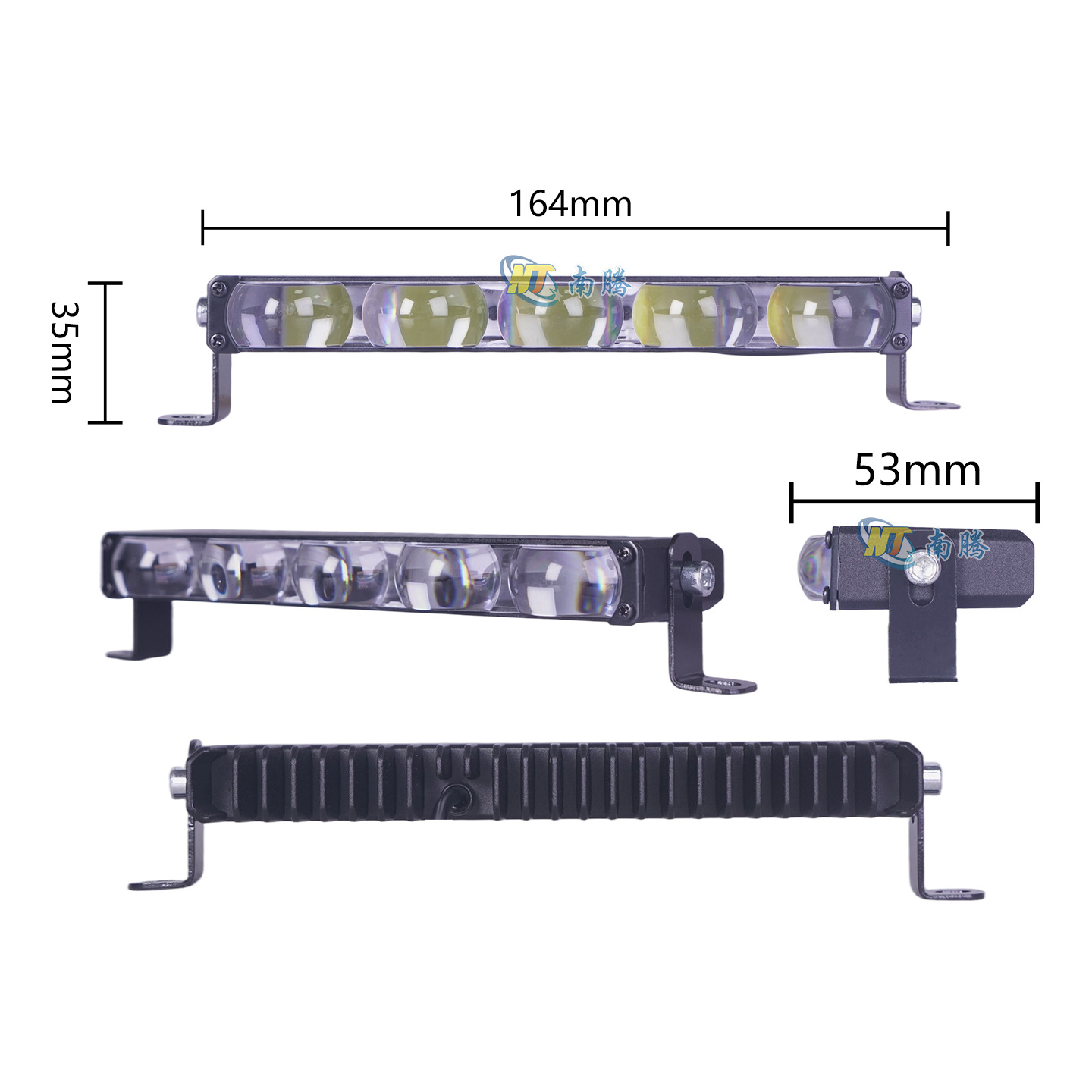 Auto brillante cinco lámparas lente de perlas de lámpara de luz LED faro de red exterior impermeable pavimentación lámpara de niebla de luz fuerte