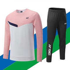 YYバドミントン服速乾長袖セット男女スポーツウェア卓球トレーニング試合服共同購入秋冬