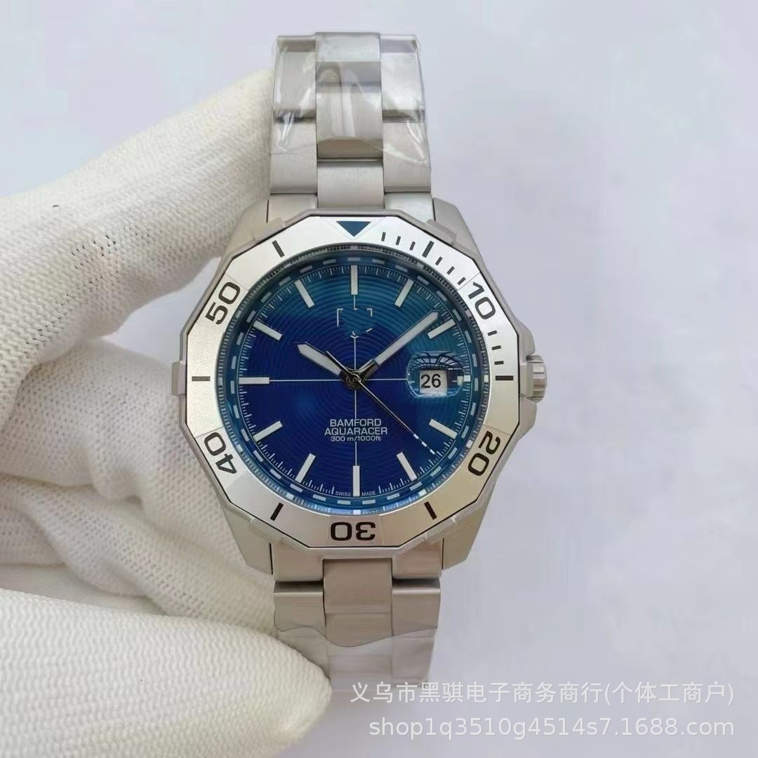 Foreign Trade 2025 New High-Quality Racing Titanium Steel Luxury Automatic Mechanical Men's Watch 43mm Dropshipping