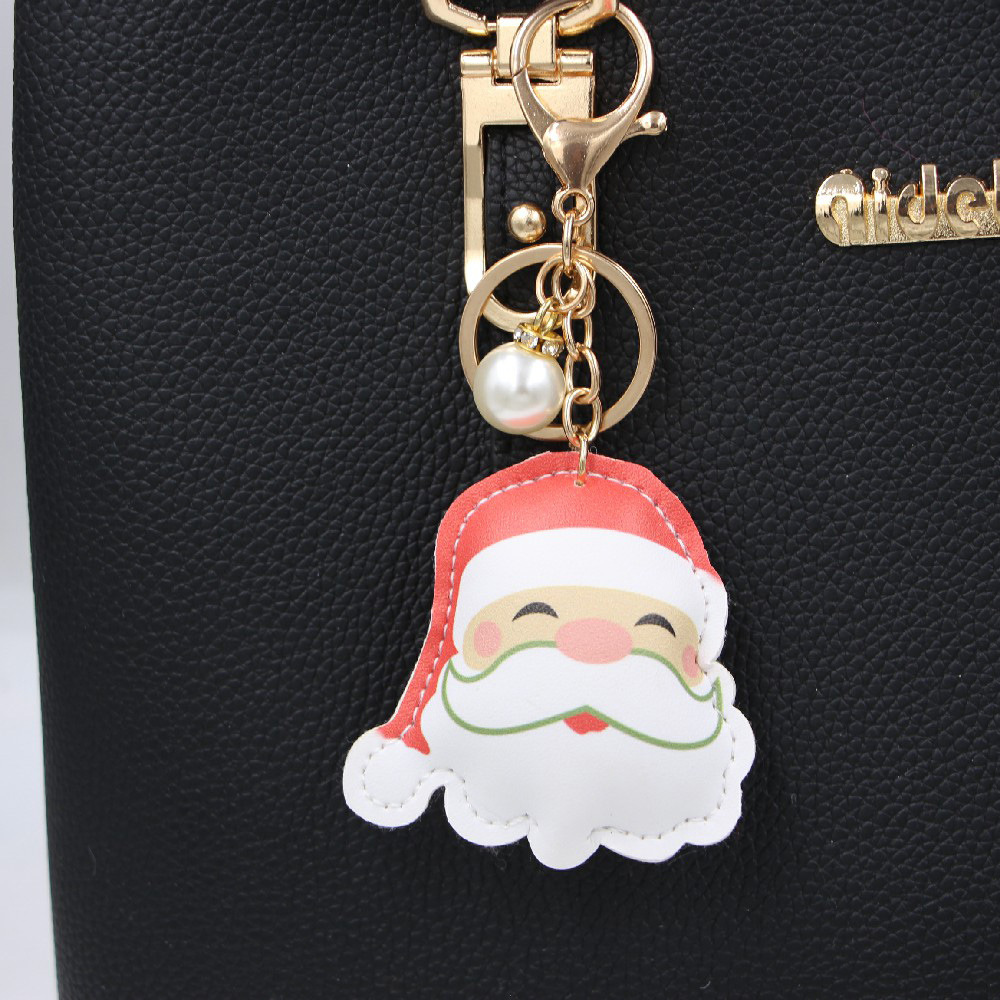 Weihnachtsmann Leder Schlüsselanhänger Anhänger Tier Brieftasche Dekoration Anhänger Schlüsselanhänger display picture 2