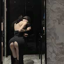 性感新款法式名媛深V连衣裙辣妹紧身夜店包睡衣情趣内衣中长款女