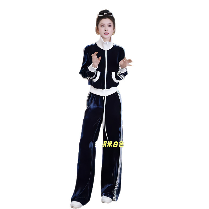 深圳南油2025秋季欧洲站休闲套装女时尚减龄外套上衣阔腿裤两件套|undefined