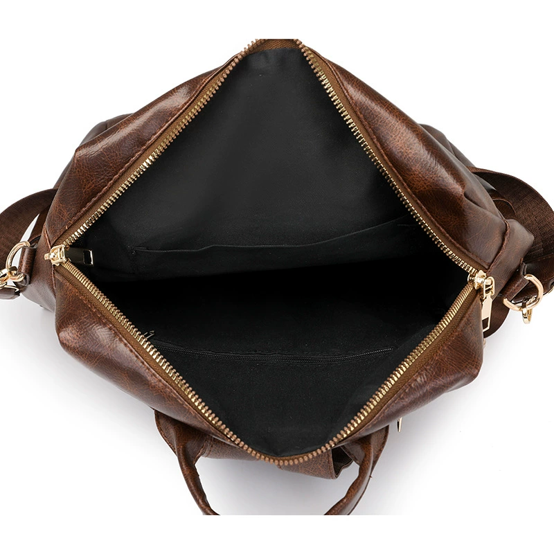 Capacious backpack, trend retro polyurethane one-shoulder bag to go out, (Cross-border trading)