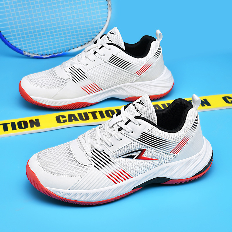 Zapatillas de bádminton transfronterizas para hombres y mujeres, almohadillas de potencia transpirables y antideslizantes, rebote de amortiguación, entrenamiento de competencia juvenil, zapatillas de tenis de mesa