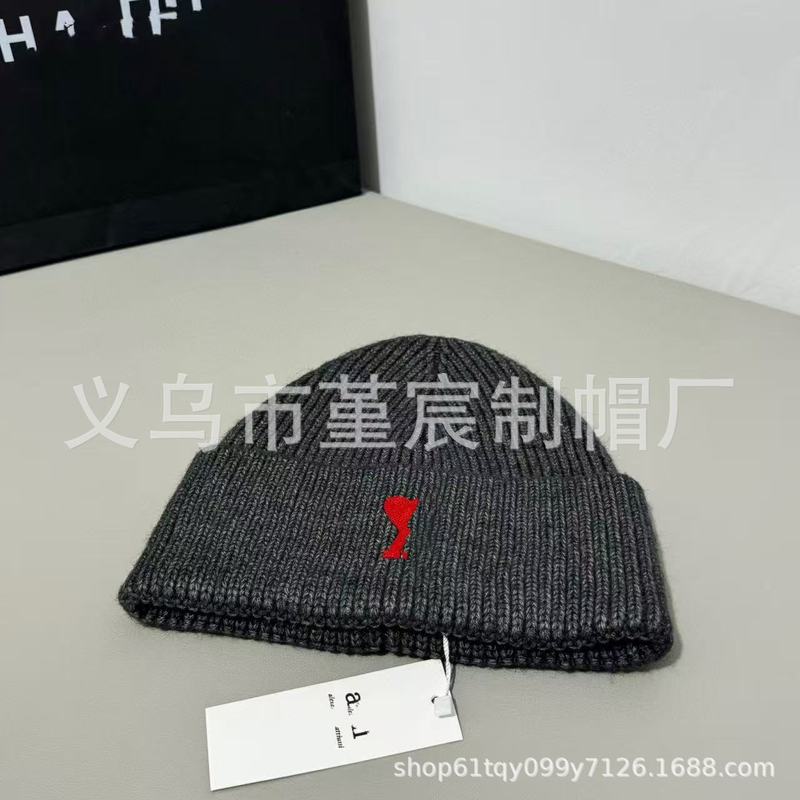 秋冬新款高品质爱心针织帽男女同款毛线帽保暖防风时尚百搭冷帽潮|undefined