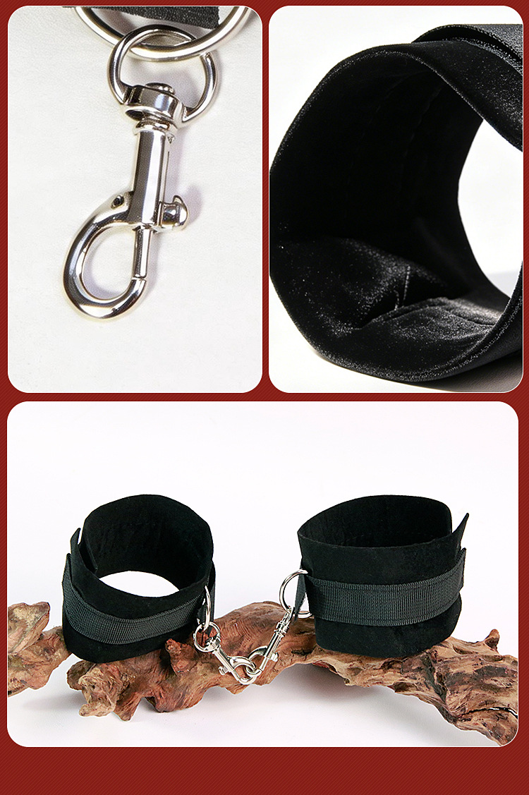 Door Swing Restraint Set with Adjustable Hand and Foot Cuffs in Black Nylon — detail image 30
