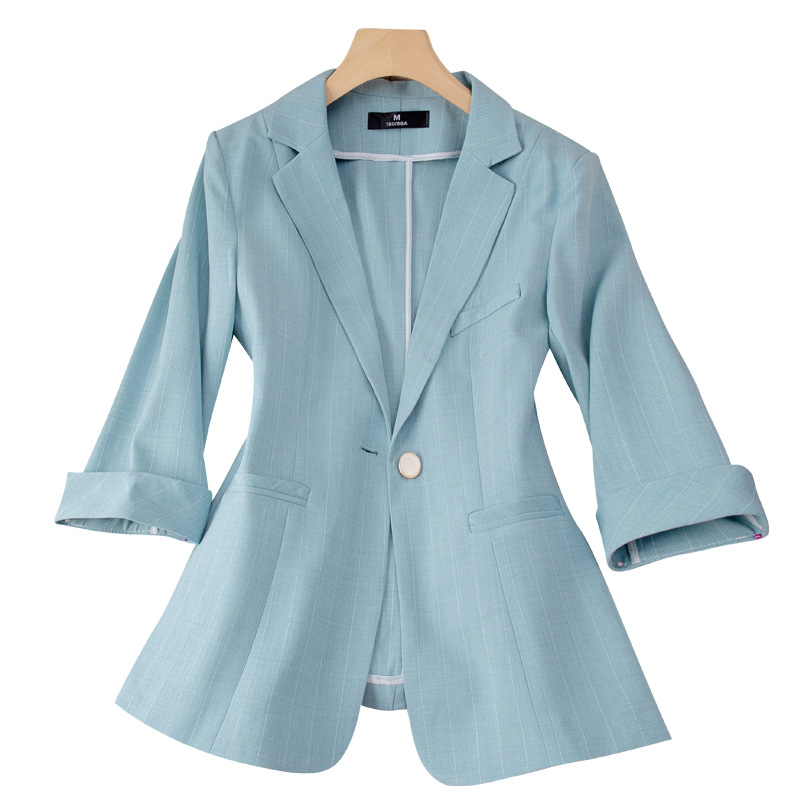 Spring autumn khaki fashionable fitted classic suit jacket
