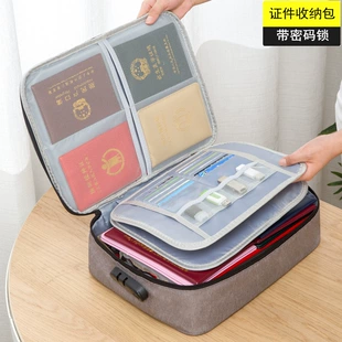 GENA Capacious Organizer Bag with Universal Card Holder for Documents - Multi-Layer Lockable Options
