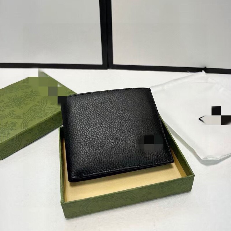 Gucci wallet, genuine leather, short style, multi-functional, with multiple card slots, card holder, and patchwork design