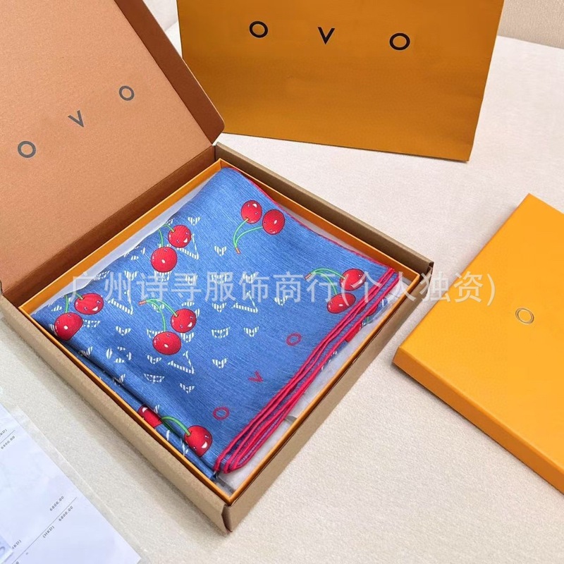 驴家大牌桑蚕丝丝巾欧阳娜娜同款L家樱桃飘带辣妹抹胸方巾披肩女|undefined