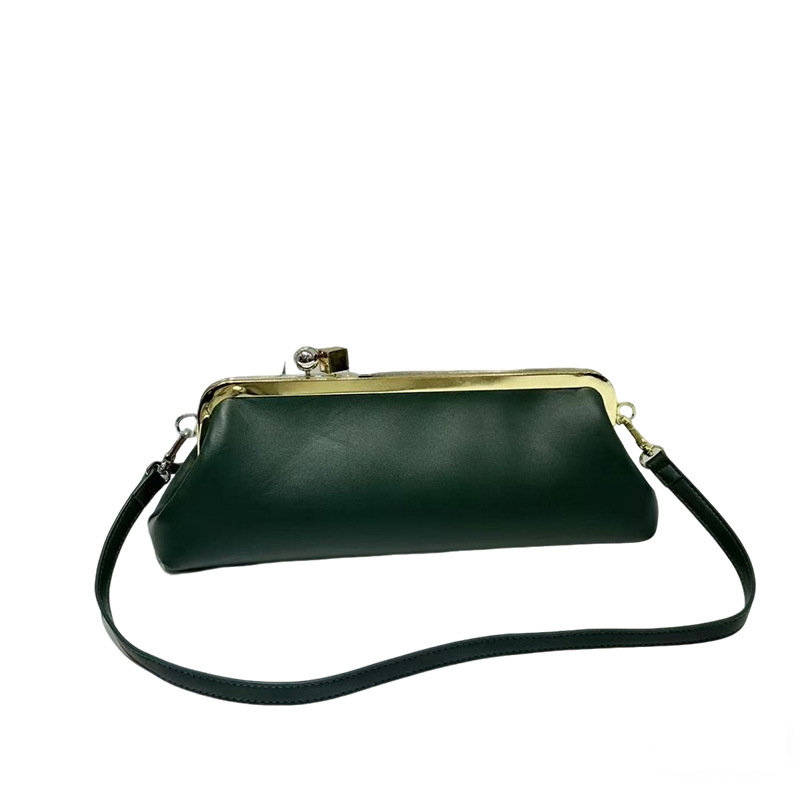 Hot-Selling French Plain Weave Baguette Shoulder Bag Elegant Luxury Evening Handbag Trendy Versatile Women's Bag - Thumbnail 5